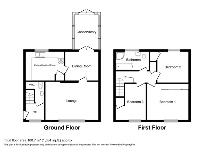 Floorplan for Tair Heol, Penpedairheol, Hengoed