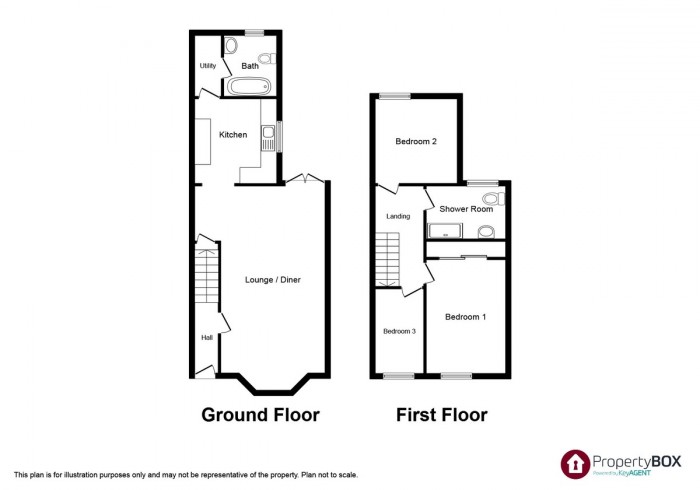 Floorplan for Renovated Home, Park Road, Bargoed