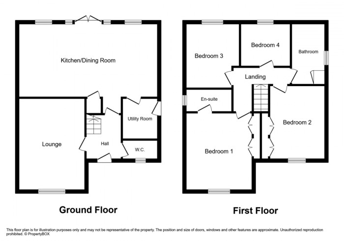 Floorplan for Primrose Walk, Trelewis, Treharris