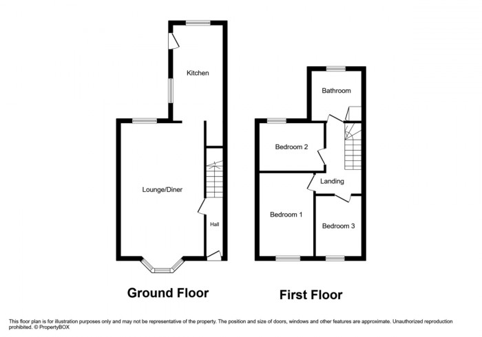 Floorplan for Pengam Road, Ystrad Mynach