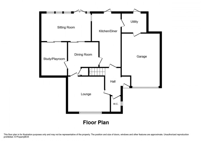 Floorplan for Paxton Close, Penpedairheol