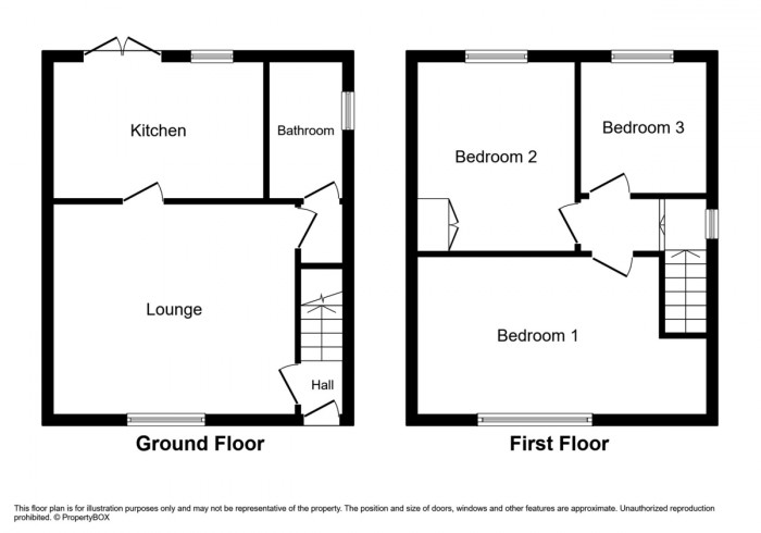 Floorplan for Lewis Crescent, Bargoed