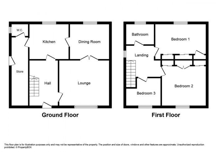 Floorplan for Maes-y-bedw, Bedlinog, Treharris