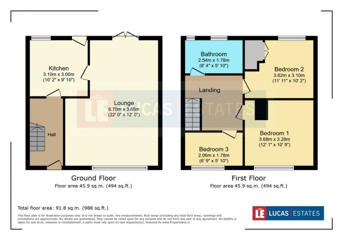 Floorplan for Coundley Close, Fleur De Lis