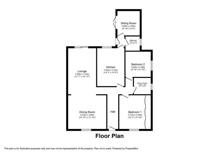 Floorplan for Ael-y-bryn, Energlyn, Caerphilly