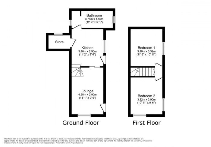Floorplan for Mount Pleasant Cottages, Hengoed