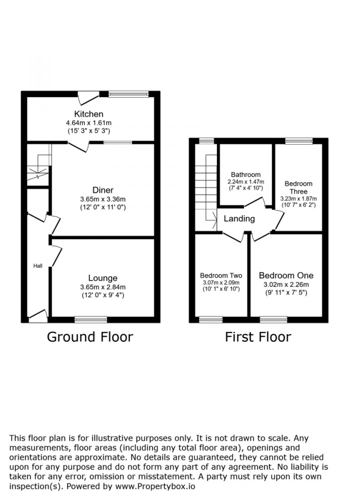 Floorplan for Pritchard Street, Treharris