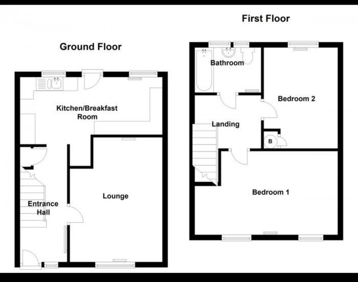 Floorplan for Frost Place, Blackwood, Caerphilly County Borough