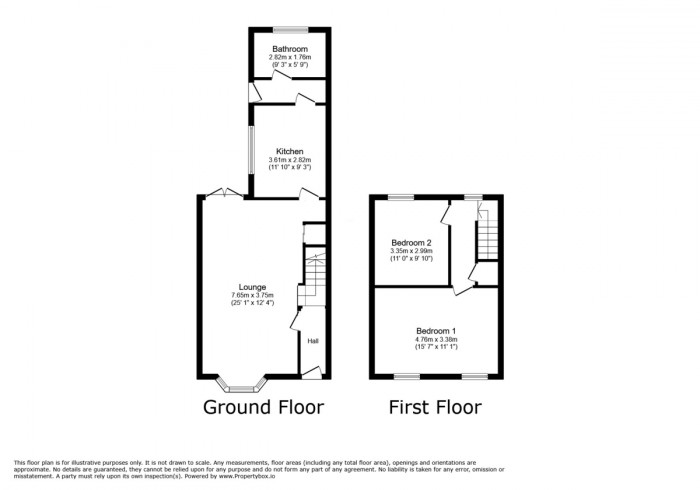 Floorplan for Cefn Road, Hengoed
