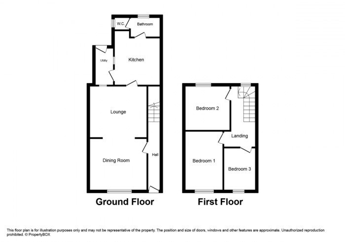 Floorplan for Central Street, Ystrad Mynach, Hengoed