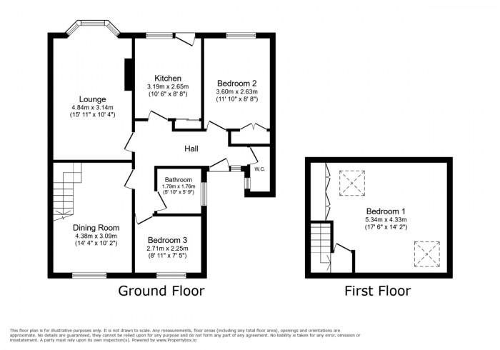 Floorplan for St. James Close, Maesycwmmer, Hengoed
