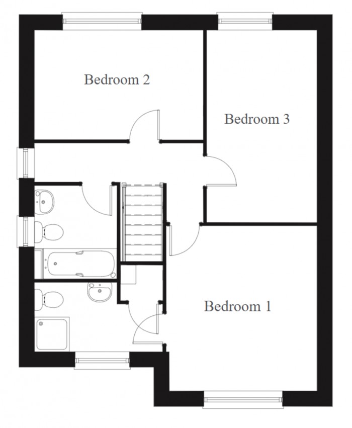 Floorplan for Plot 20, Hawtin Meadows, Gellihaf, Blackwood