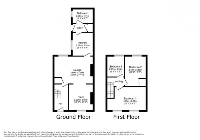 Floorplan for Thomas Street, Nelson, Treharris