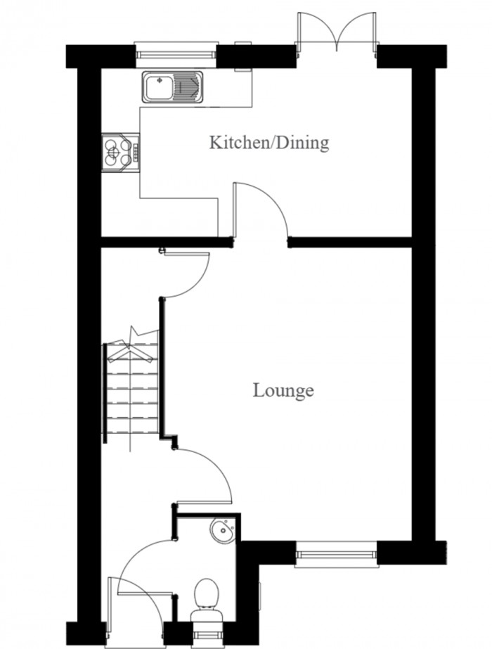 Floorplan for Ffordd Trefynwy, Gellihaf
