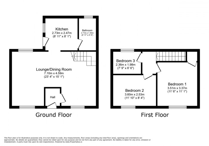 Floorplan for New Tredegar, Caerphilly County Borough, NP24 6AW