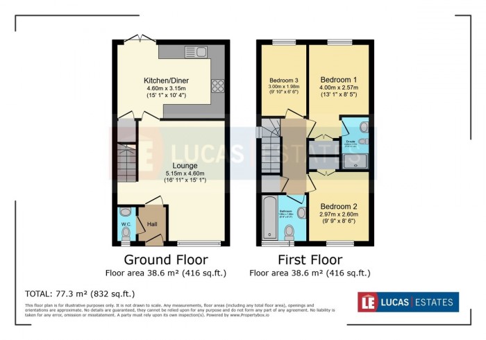 Floorplan for Waun Draw, Caerphilly