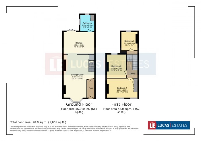 Floorplan for Provident Cottages , Maesycwmmer, Hengoed