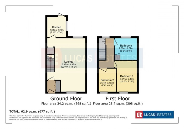 Floorplan for Cardiff Road, Treharris