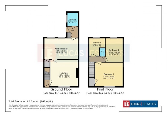 Floorplan for William Street, Tir-y-berth