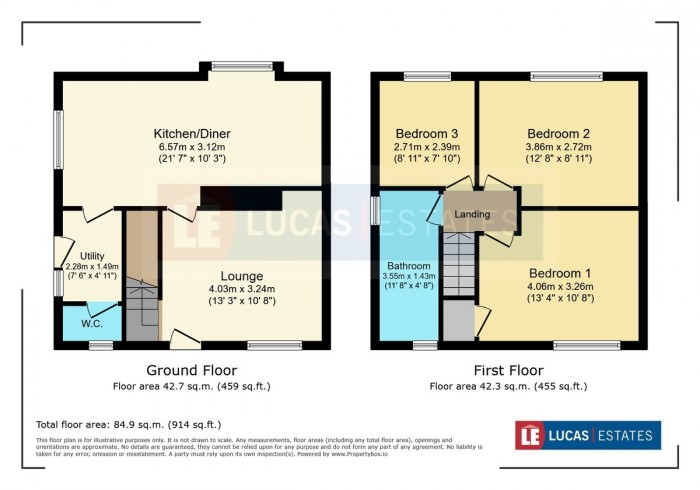 Floorplan for Heol-y-waun, Gelligaer, Hengoed