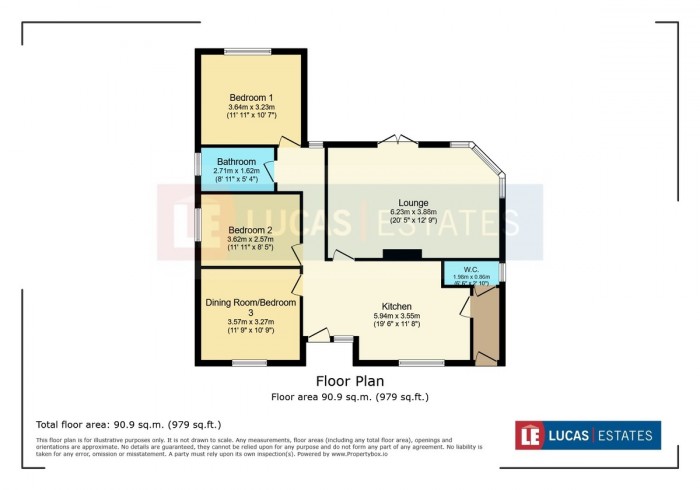 Floorplan for The Avenue, Ystrad Mynach, Hengoed