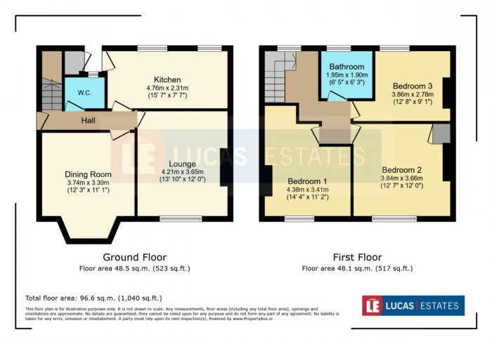 Floorplan for Heolddu Avenue, Bargoed