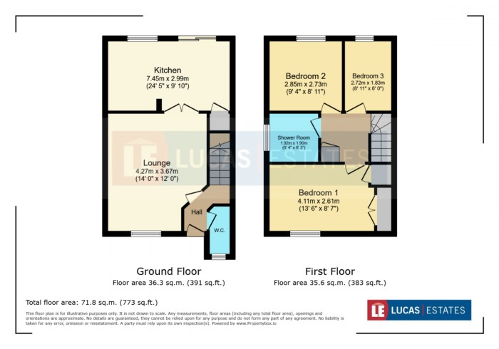 Floorplan for Clos Cae Pwll, Nelson, Treharris