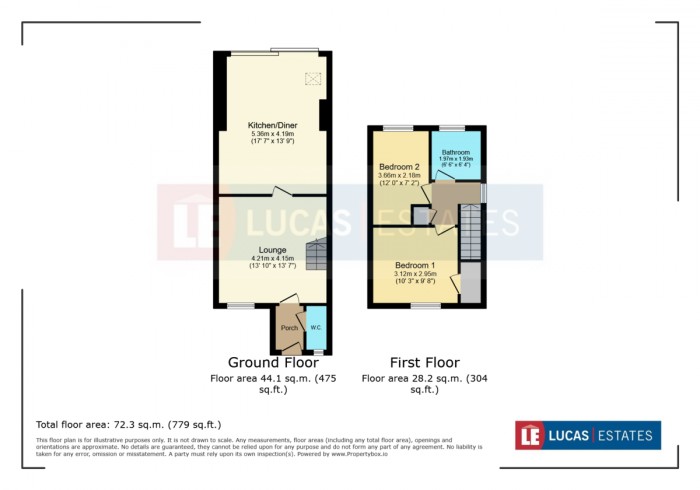 Floorplan for Beech Avenue, Aberbargoed, Bargoed