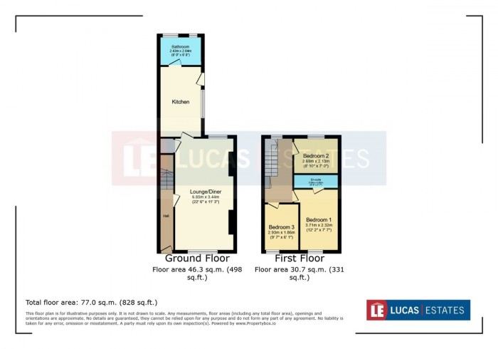 Floorplan for Oakfield Street, Llanbradach, Caerphilly