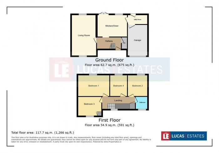 Floorplan for Denleigh Close, Bargoed
