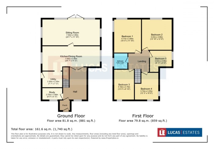 Floorplan for Graig-yr-allt, Bryn Siriol, Penpedairheol