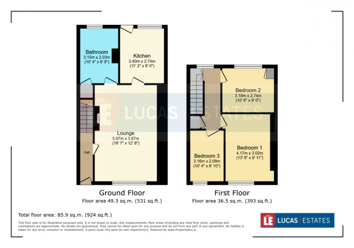 Floorplan for Leicester Square, Gelligaer, Hengoed