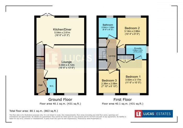 Floorplan for Cae Collen, Blackwood