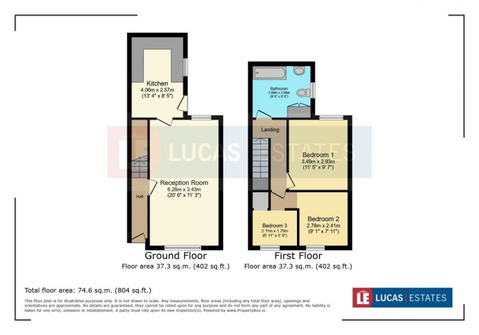 Floorplan for Usk Road, Bargoed