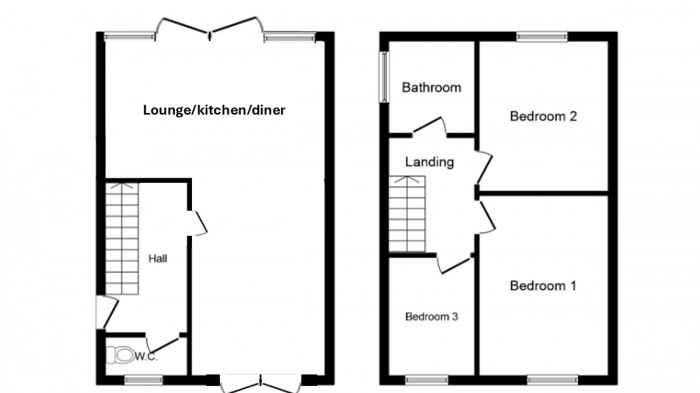 Floorplan for Telford Close, Penpedairheol, Hengoed