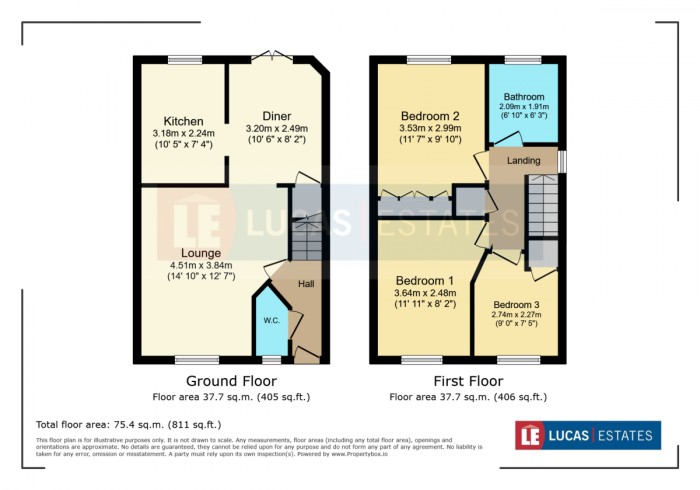 Floorplan for Stryd Hywel Harris, Ystrad Mynach, Hengoed