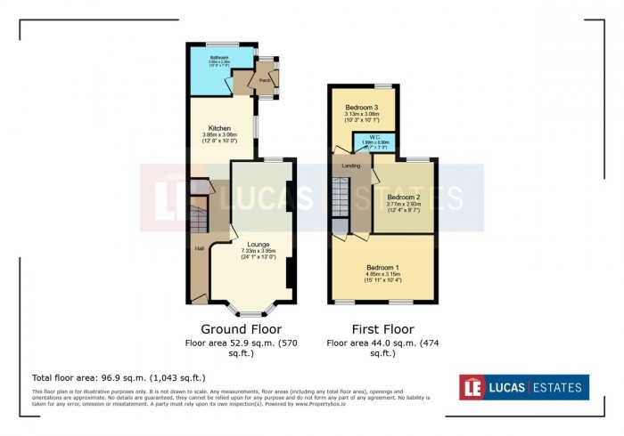 Floorplan for Lewis Street, Ystrad Mynach