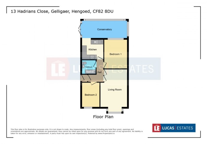 Floorplan for Hadrians Close, Gelligaer, Hengoed