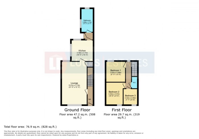 Floorplan for Edward Street, Ystrad Mynach, Hengoed