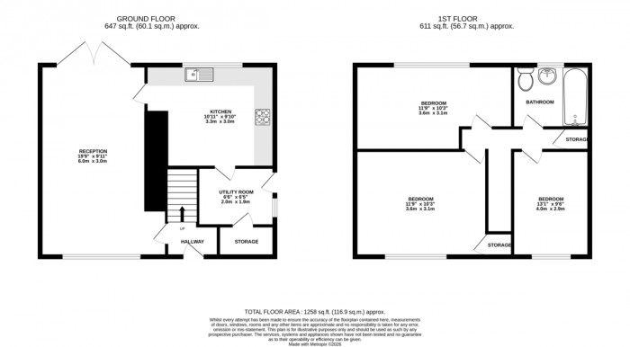 Floorplan for Gelli Lane, Pontllanfraith
