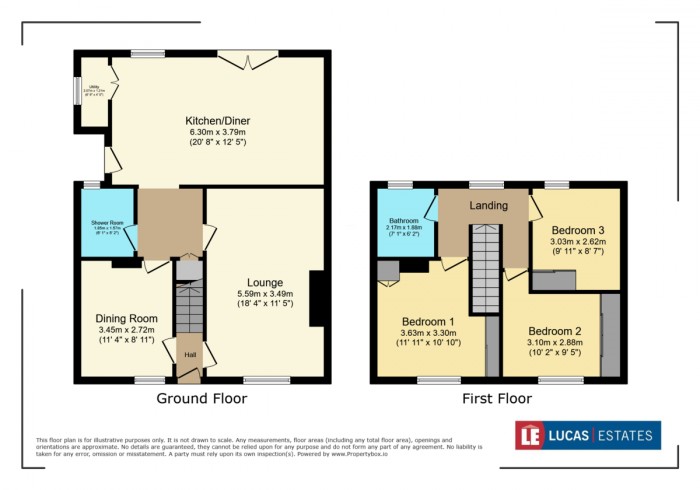 Floorplan for Tredomen Terrace, Ystrad Mynach, Hengoed
