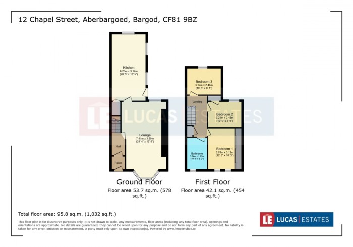 Floorplan for Chapel Street, Aberbargoed