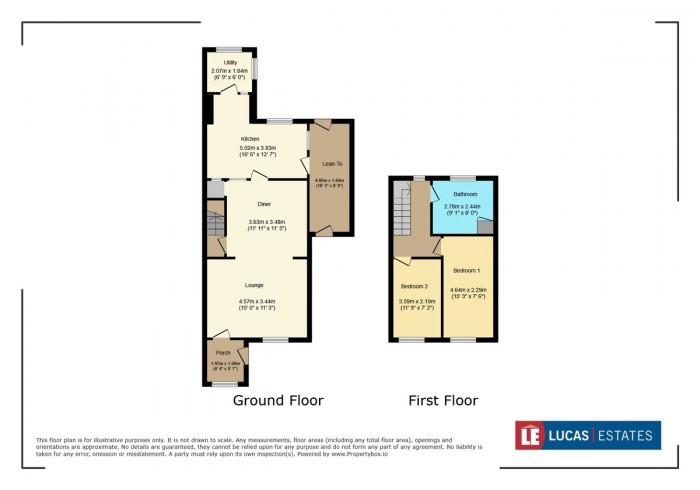 Floorplan for Bedwlwyn Road, Ystrad Mynach