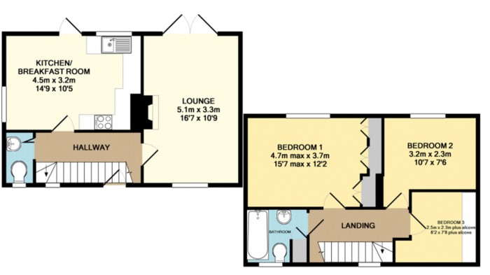 Floorplan for Tan Y Bryn, Senghenydd, Caerphilly