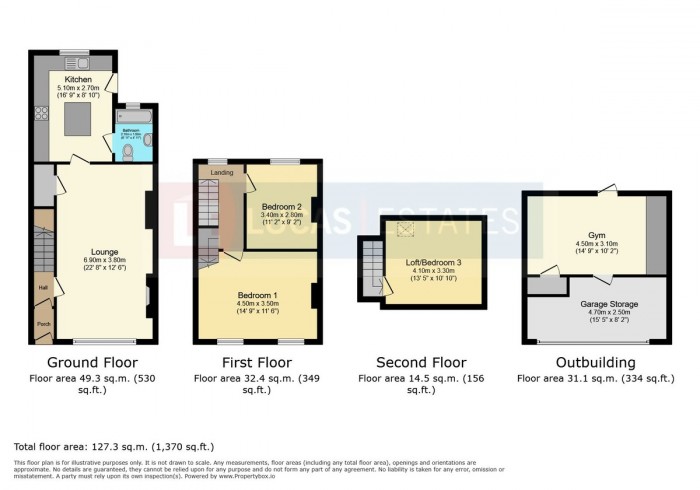 Floorplan for Hanbury Street, Glan Y Nant