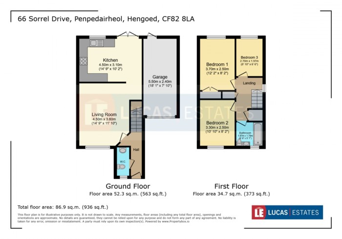Floorplan for Sorrel Drive, Penpedairheol