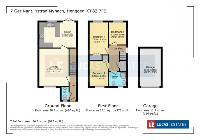 Floorplan for Ger Nant, Ystrad Mynach