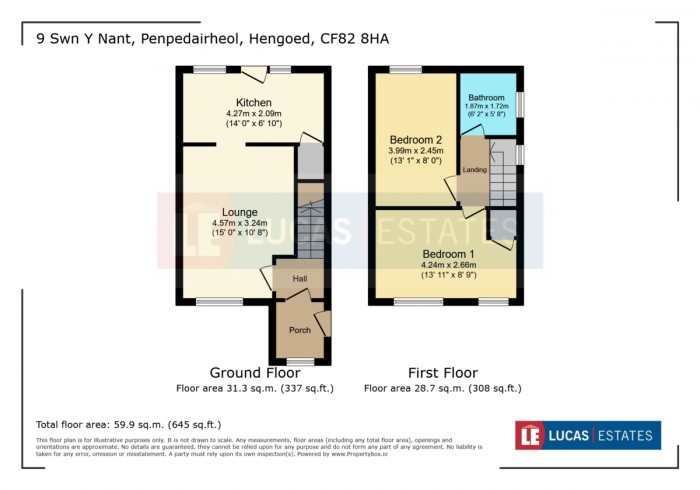 Floorplan for Swn Y Nant, Penpedairheol, Hengoed