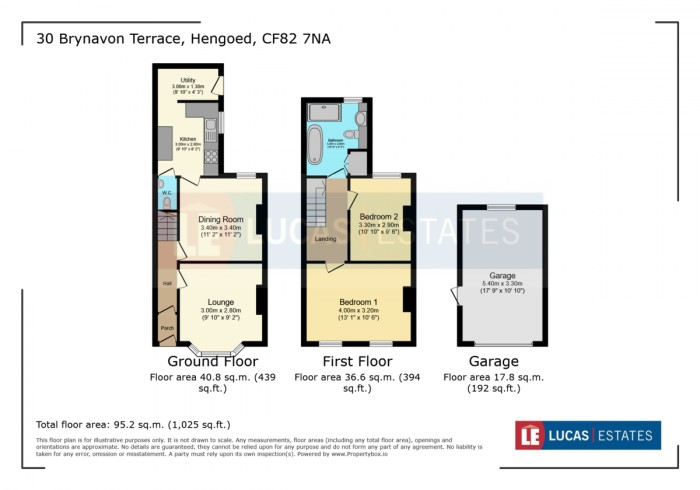 Floorplan for Brynavon Terrace, Hengoed