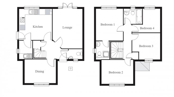 Floorplan for Beech Avenue, Aberbargoed